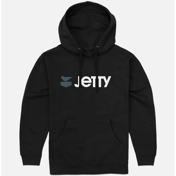 Jetty Other - JETTY Medium Otis Logo Hoodie Hoody Sweatshirt Top Sz M Medium Black White NWT